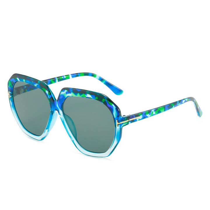 Modebewusste Übergroße Sechseckige Sonnenbrille Karnz