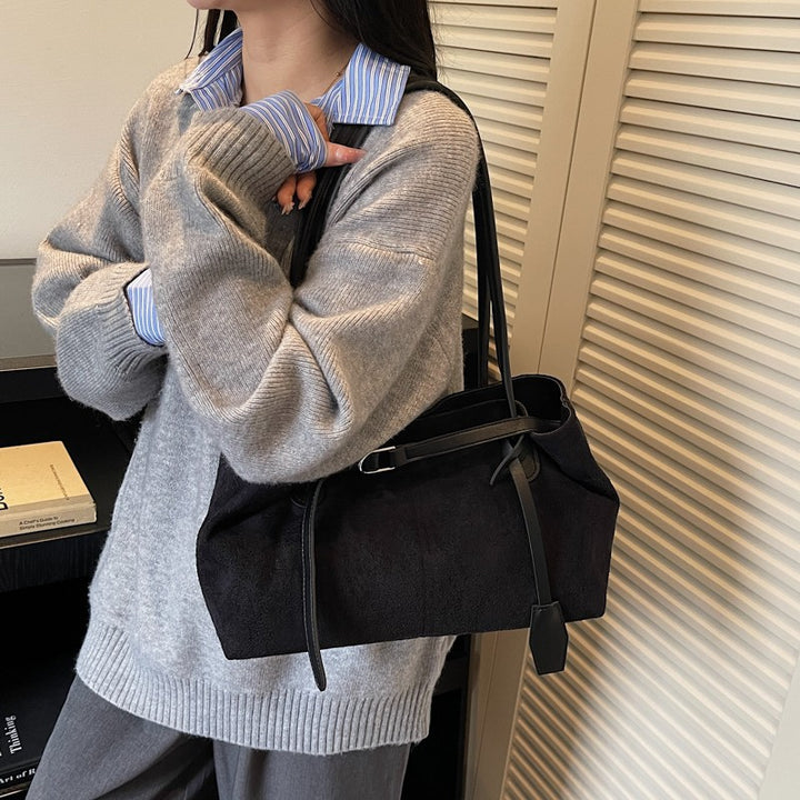 Luxe Wildleder Tote Bag Karnz