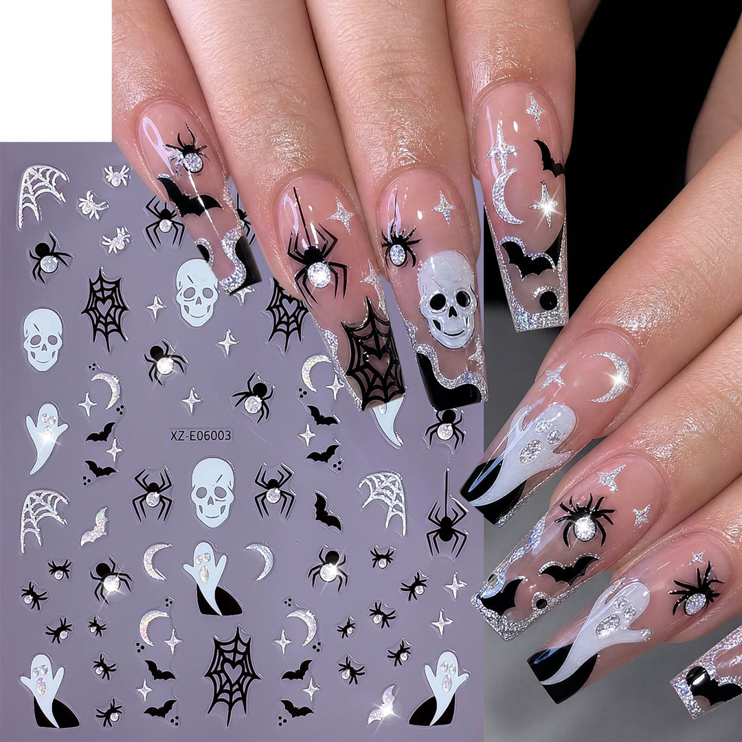 Leuchtende Geister-Nagelkunst Aufkleber Set