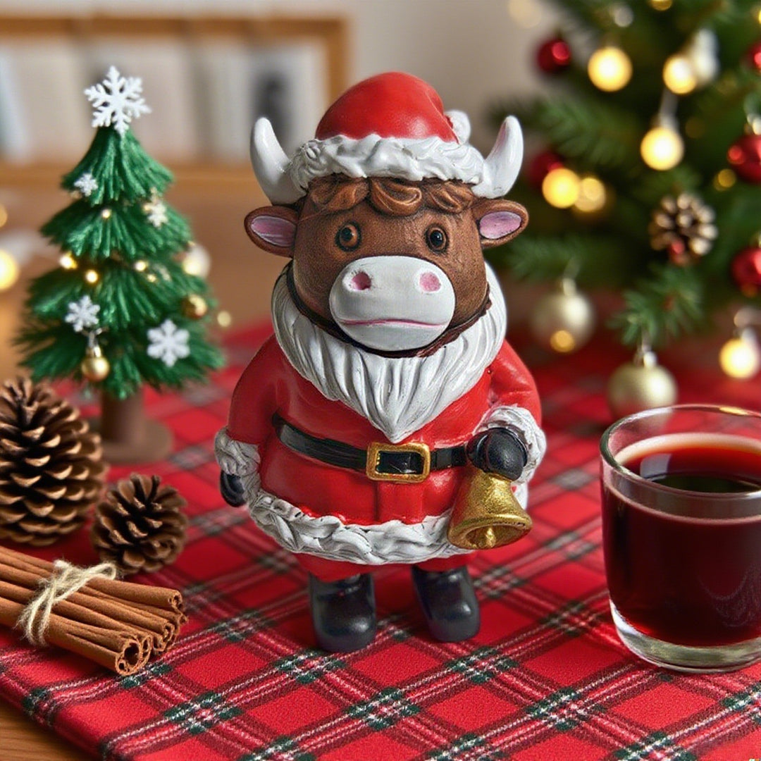 Weihnachtsdeko Figur im Hochlandrind-Design Karnz