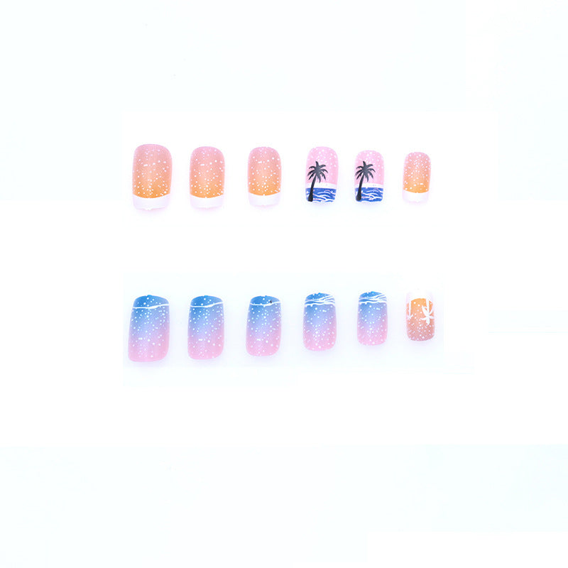 Künstlerisches sommerliches Acryl-Nägel-Design Karnz