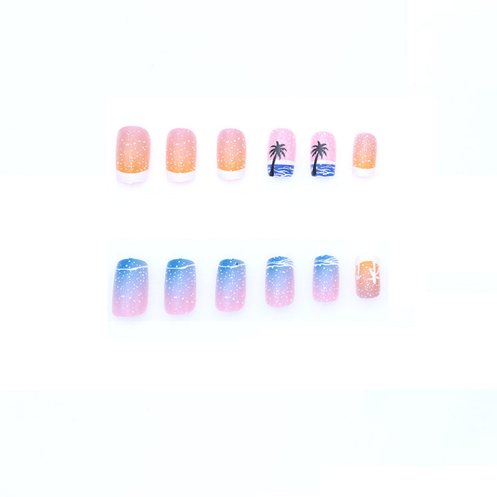 Künstlerisches sommerliches Acryl-Nägel-Design Karnz
