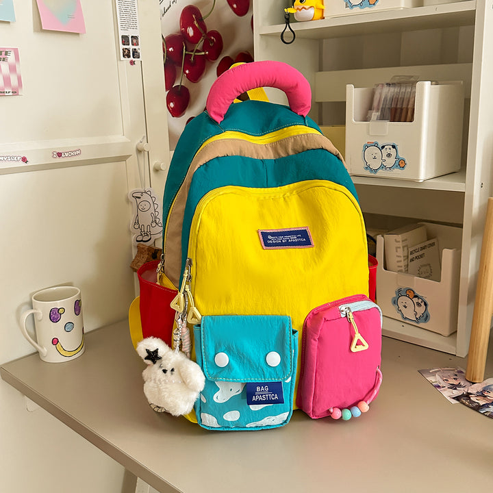 Bunter Mehrfach-Taschen Rucksack Karnz