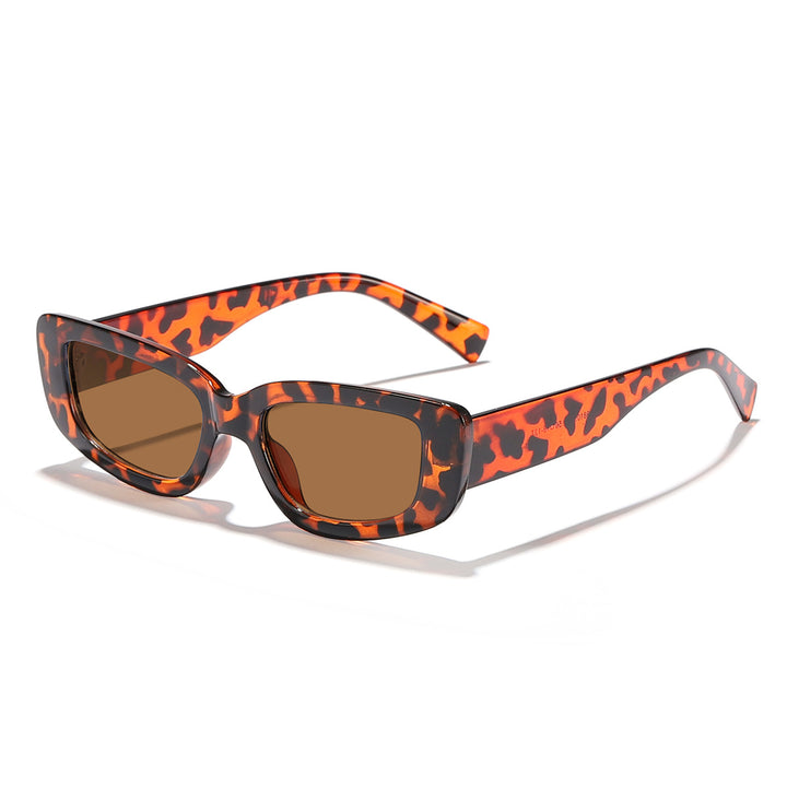 Damen modische Cat-Eye Sonnenbrille mit breitem Kunststoffrahmen und UV-Schutz Karnz