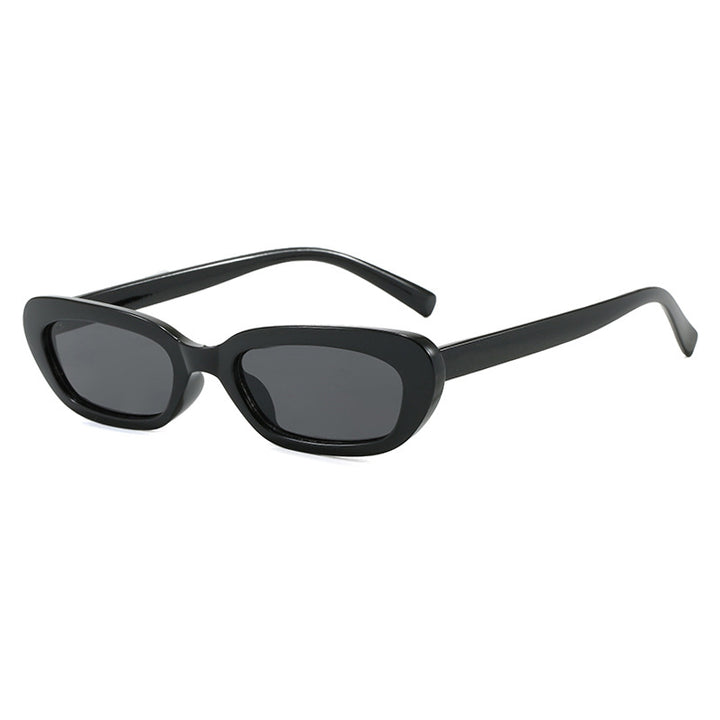 Damen modische Katzenaugen-Sonnenbrille mit transparentem Kunststoffrahmen und UV-Schutz Karnz
