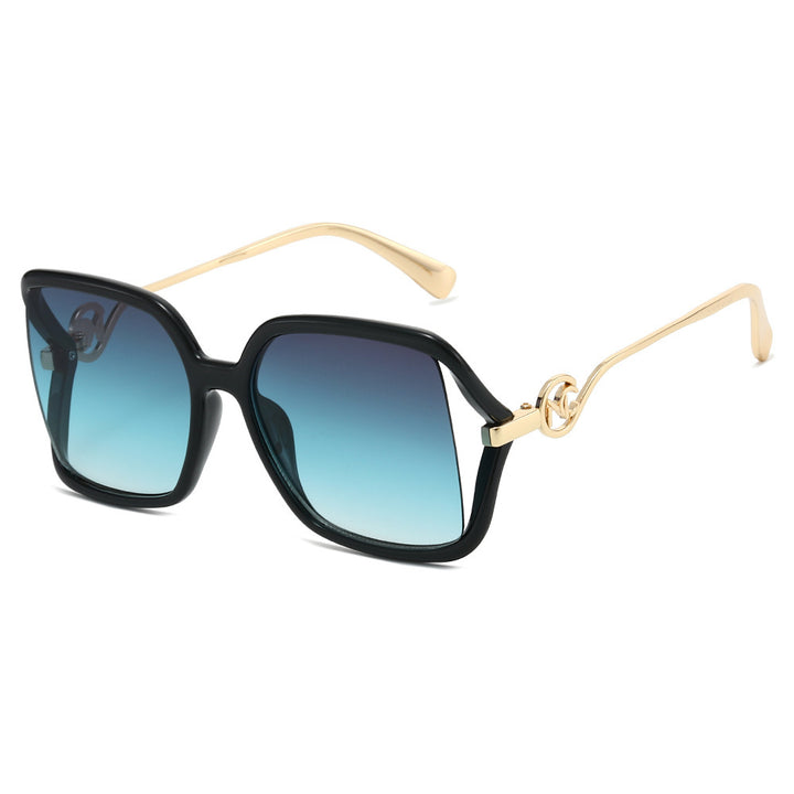 Oversized Geometric Gradient Sonnenbrille Karnz