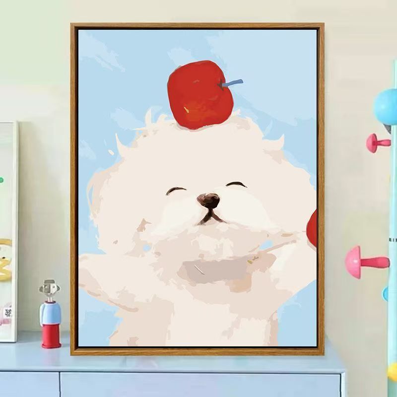 Süße hundethemen dekorative Leinwand Kunst Karnz
