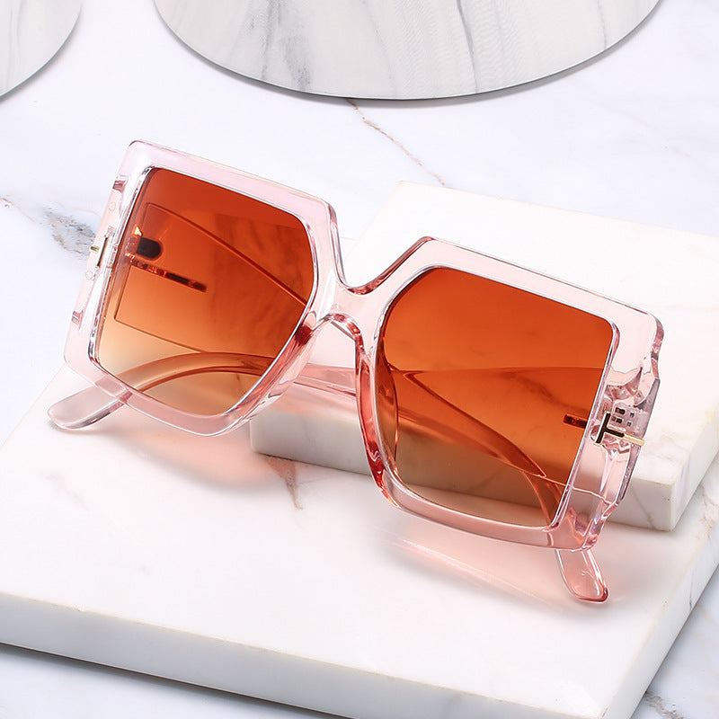 Oversized Geometrische Schild Sonnenbrille Karnz