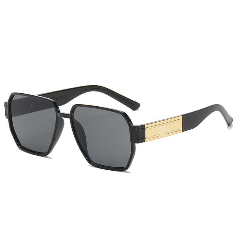 Damen moderne Oversized-Sonnenbrille mit asymmetrischem Rahmen Karnz