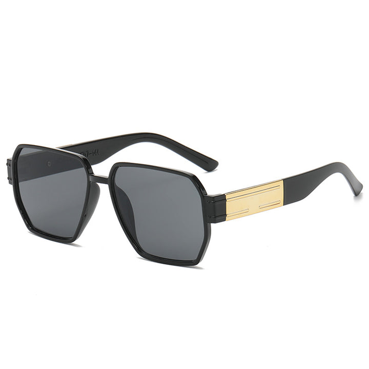 Damen moderne Oversized-Sonnenbrille mit asymmetrischem Rahmen Karnz