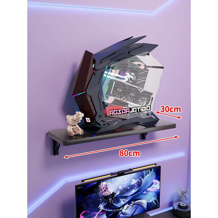 Wandmontage-Schwimmregal für Mid-Tower-Gaming-PC mit verstärkten Halterungen