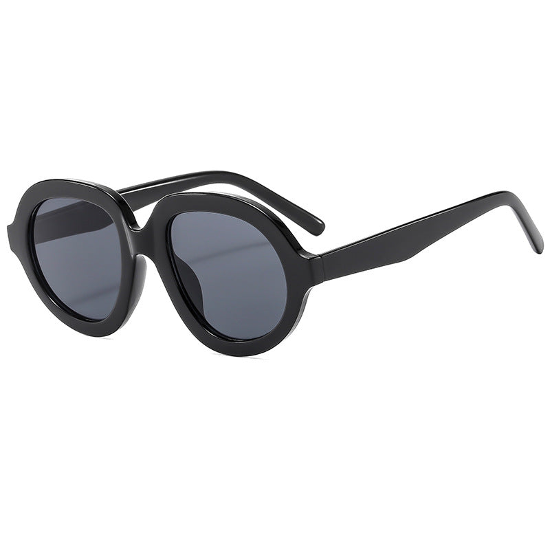 Damen modische Sonnenbrille mit breitem, ovalem Rahmen Karnz