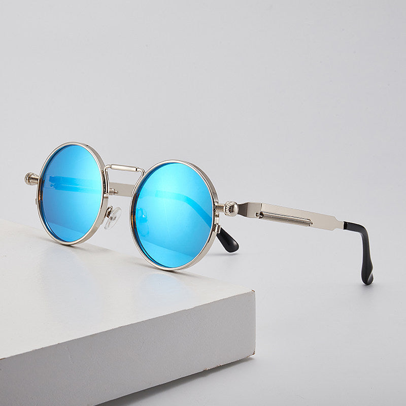 Damen elegante runde Metallbrille Karnz