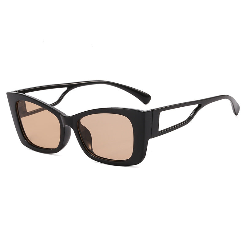 Damen trendige geometrische Sonnenbrille mit eckigem Rahmen Karnz