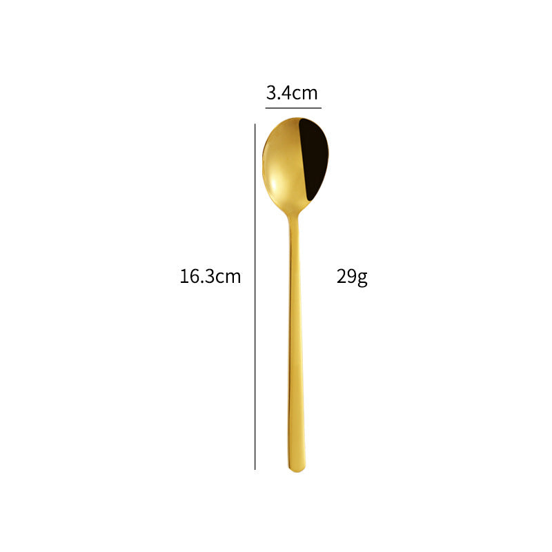 Eleganter Dessertlöffel mit Luxuriöser Goldener Oberfläche Karnz