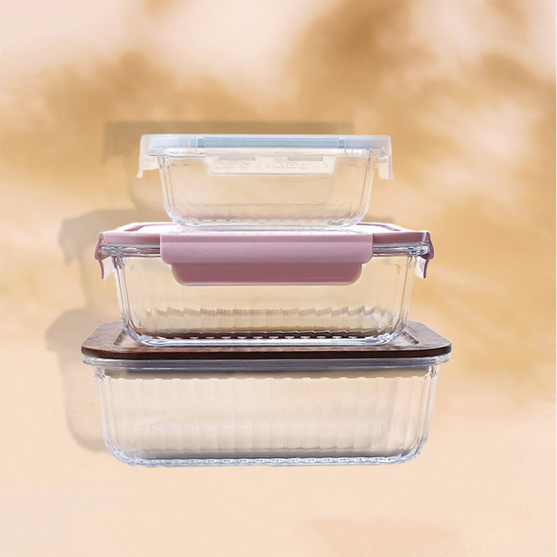 Damen luftdichte Aufbewahrungsboxen-Set aus Glas Karnz