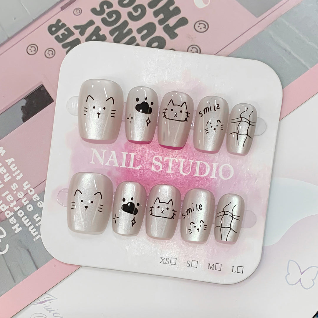 Kreatives Nail Art Set mit Katzenmotiven Karnz