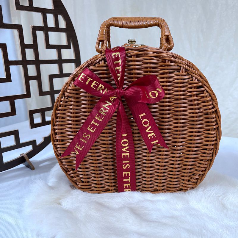 Damen stilvolle geflochtene Handtasche Karnz