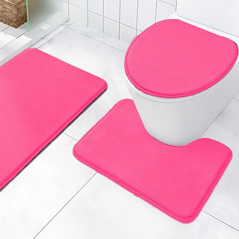 Weiches Plüsch-Badezimmermatten-Set