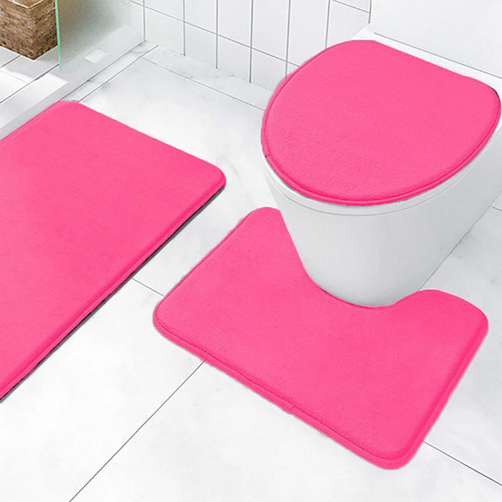Weiches Plüsch-Badezimmermatten-Set
