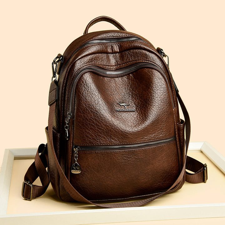 Vintage-inspirierter Leder-Rucksack Karnz