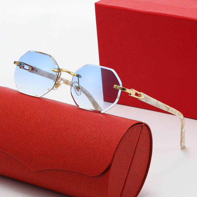 Damen elegante Korrektionsbrille mit modernem achteckigem Rahmen Karnz