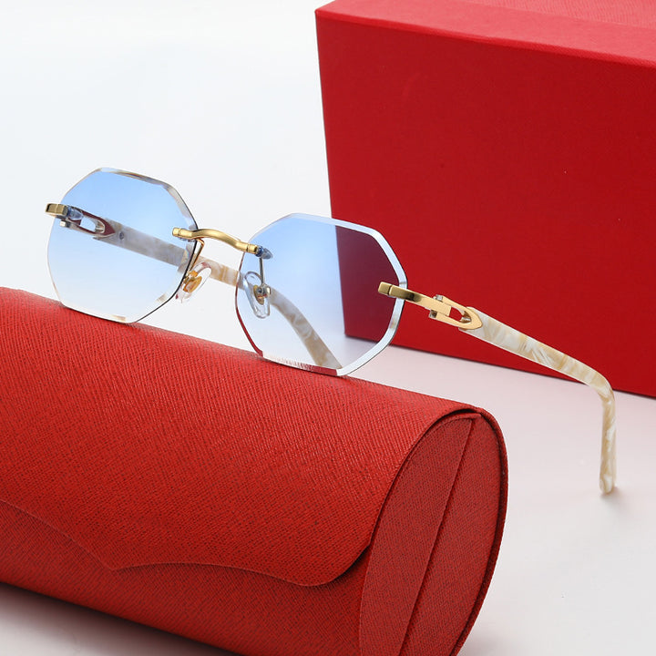 Damen elegante Korrektionsbrille mit modernem achteckigem Rahmen Karnz