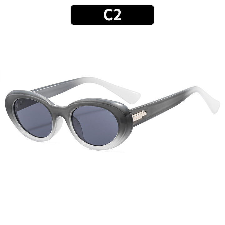 Cat-Eye Rahmen Sonnenbrille mit dekorativem Akzent