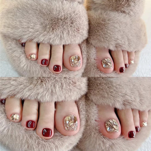 Glamouröse Strass-Pediküre-Set