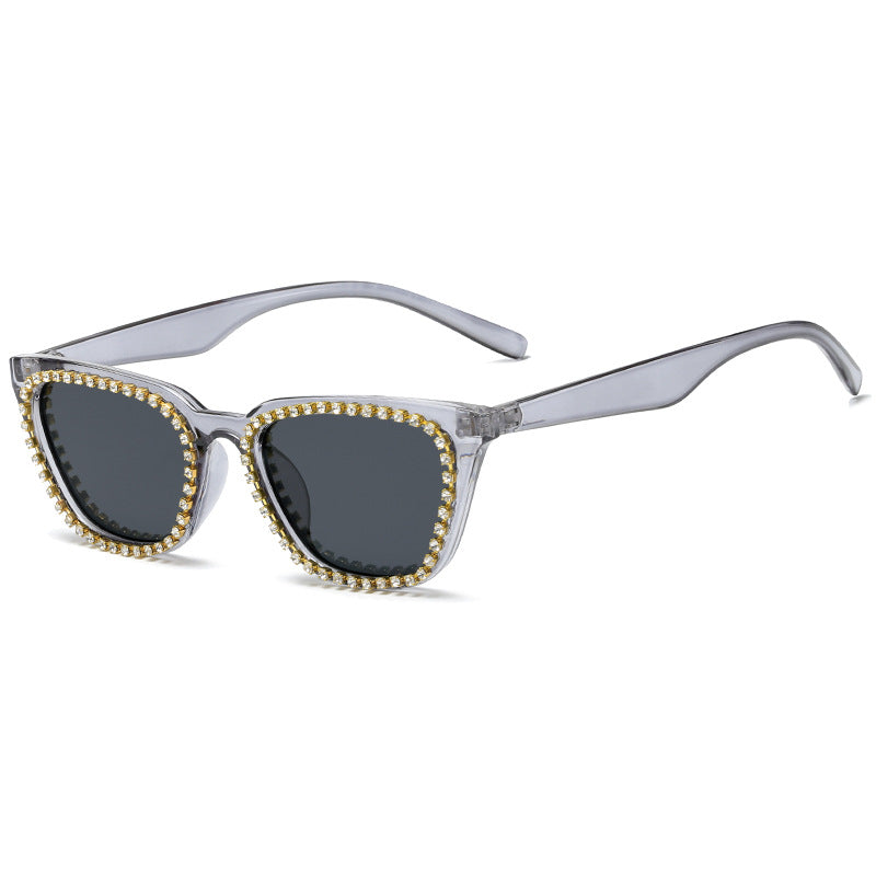 Damen Sonnenbrille mit glamourösem Strassrahmen Karnz