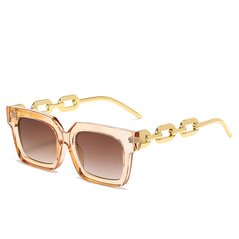 Damen modische Sonnenbrille mit einzigartigem Kettenelement Karnz