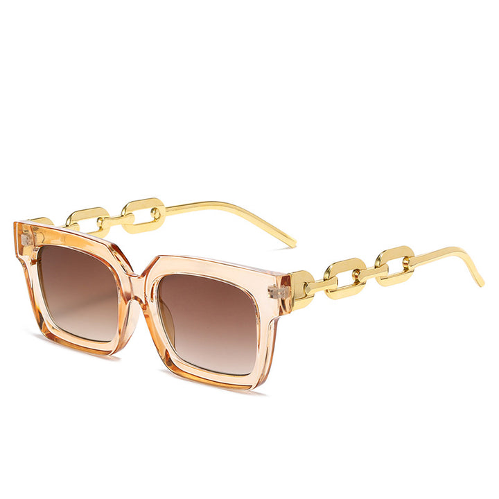 Damen modische Sonnenbrille mit einzigartigem Kettenelement Karnz
