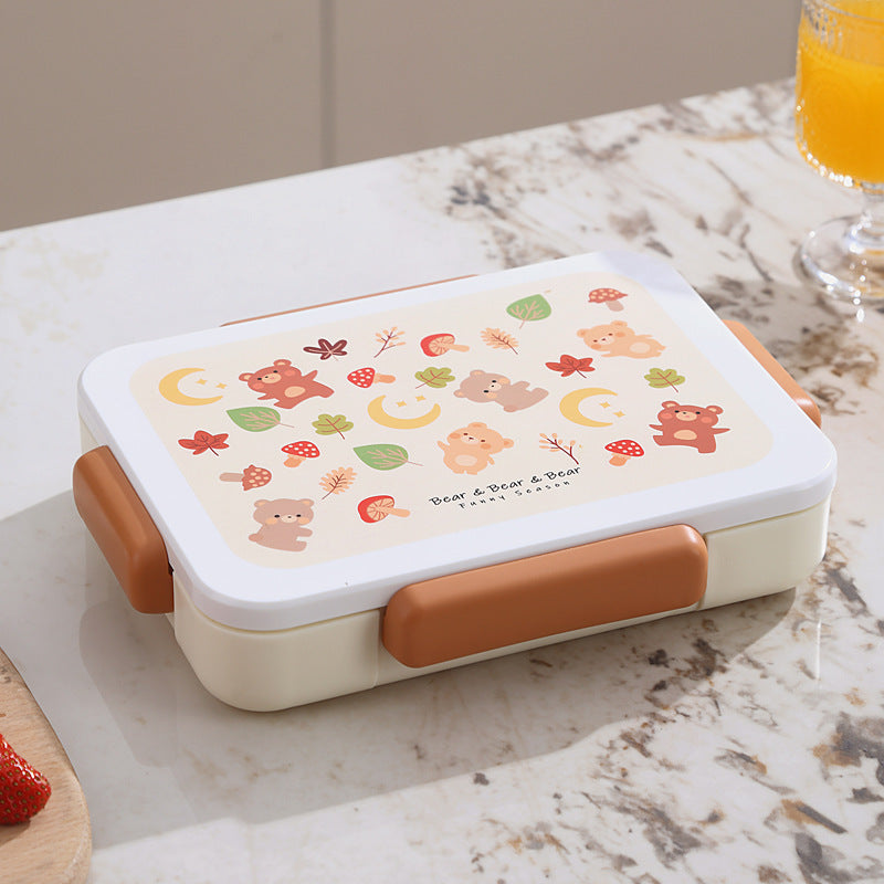 Verspielt tierisch inspiriertes Lunchbox mit sicherem Verschluss