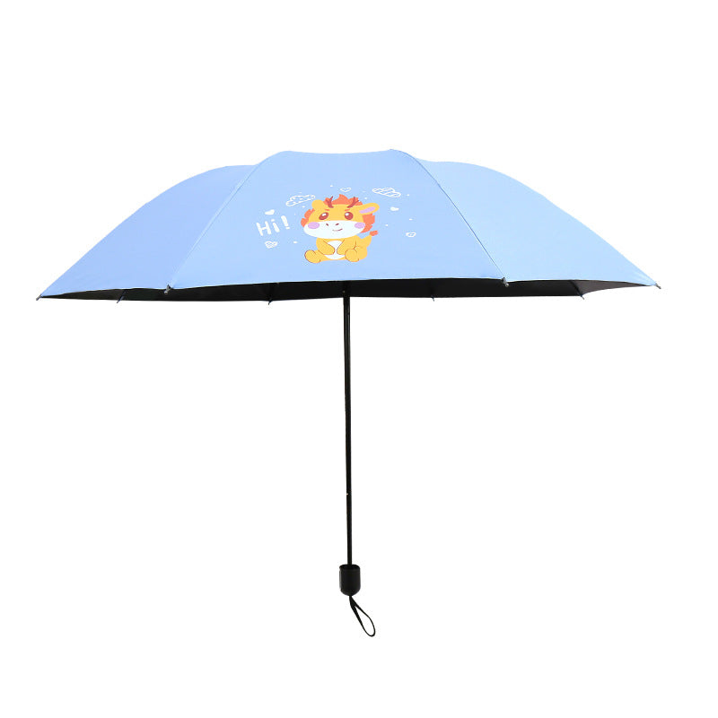 Damen Falt-Regenschirm mit lustigem Tierdesign Karnz