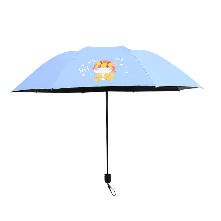 Damen Falt-Regenschirm mit lustigem Tierdesign Karnz
