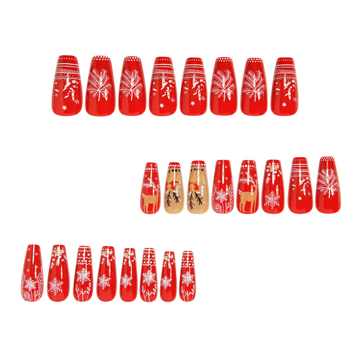 Festliche Feiertags-Themen Press-On Nagelkunst Karnz