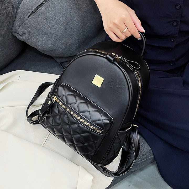 Gepolsterter Leder Mini Rucksack Karnz