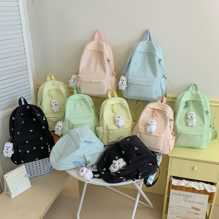 Floral Bestickter Alltagsrucksack Karnz