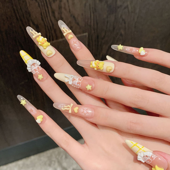 Verspielt 3D Nagelkunst Press-On Set Karnz