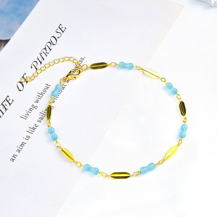 Elegante Edelstein Fußkette Karnz