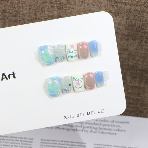 Kreatives Party-Themen Press-On Nagelset Karnz