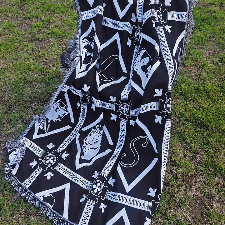Stylische geometrische Druck-Wurfdecke