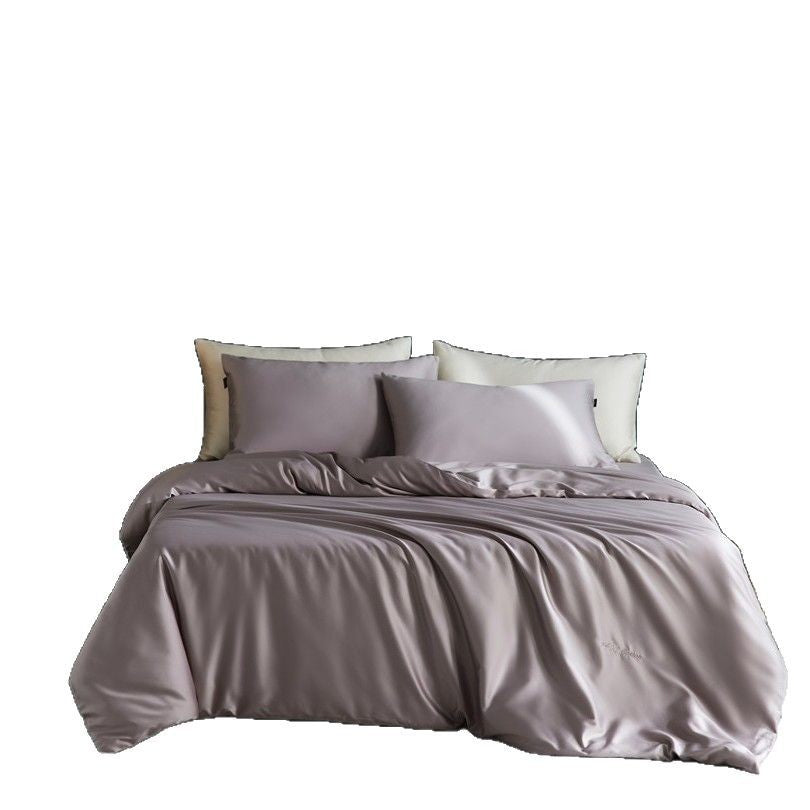 Seiden-Effekt Satin Bettwäsche Set mit kühlendem atmungsaktivem Finish & Kissenbezügen