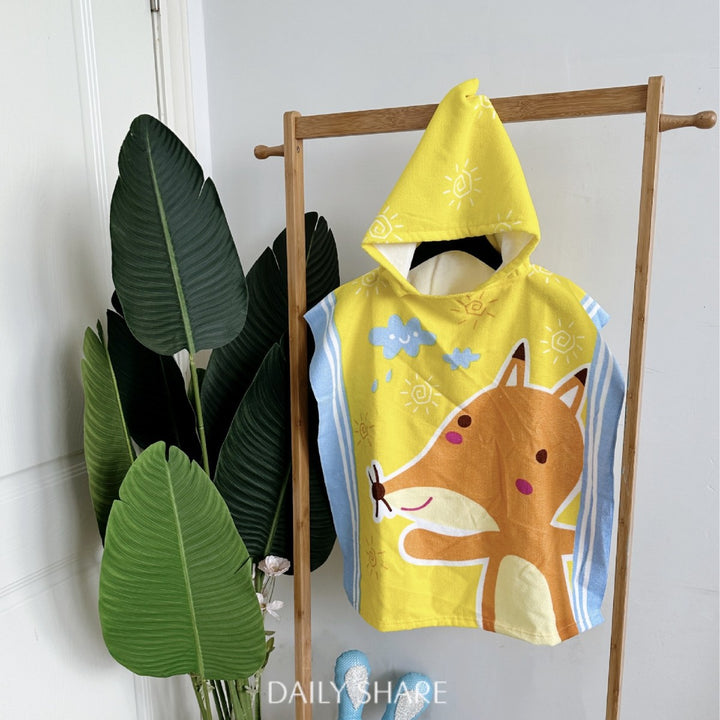 Kinder Haifisch-Design Kapuzenhandtuch Poncho Karnz