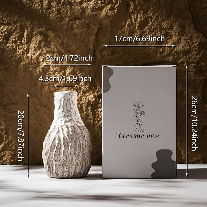 Texturiertes rustikales handgemachtes keramisches Tisch-Drop-Vase