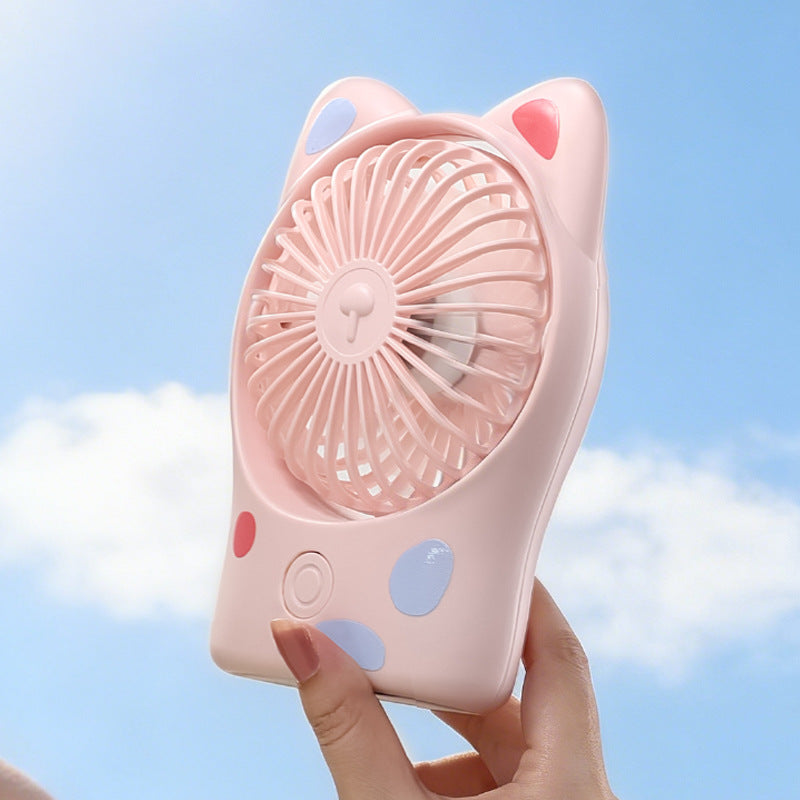 Damen Tragbarer Mini-Kühlen Ventilator mit Katzenohren Karnz