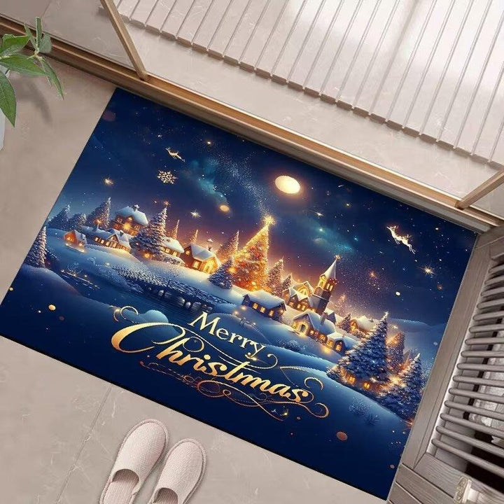Festliche weihnachtlich gestaltete Fußmatte