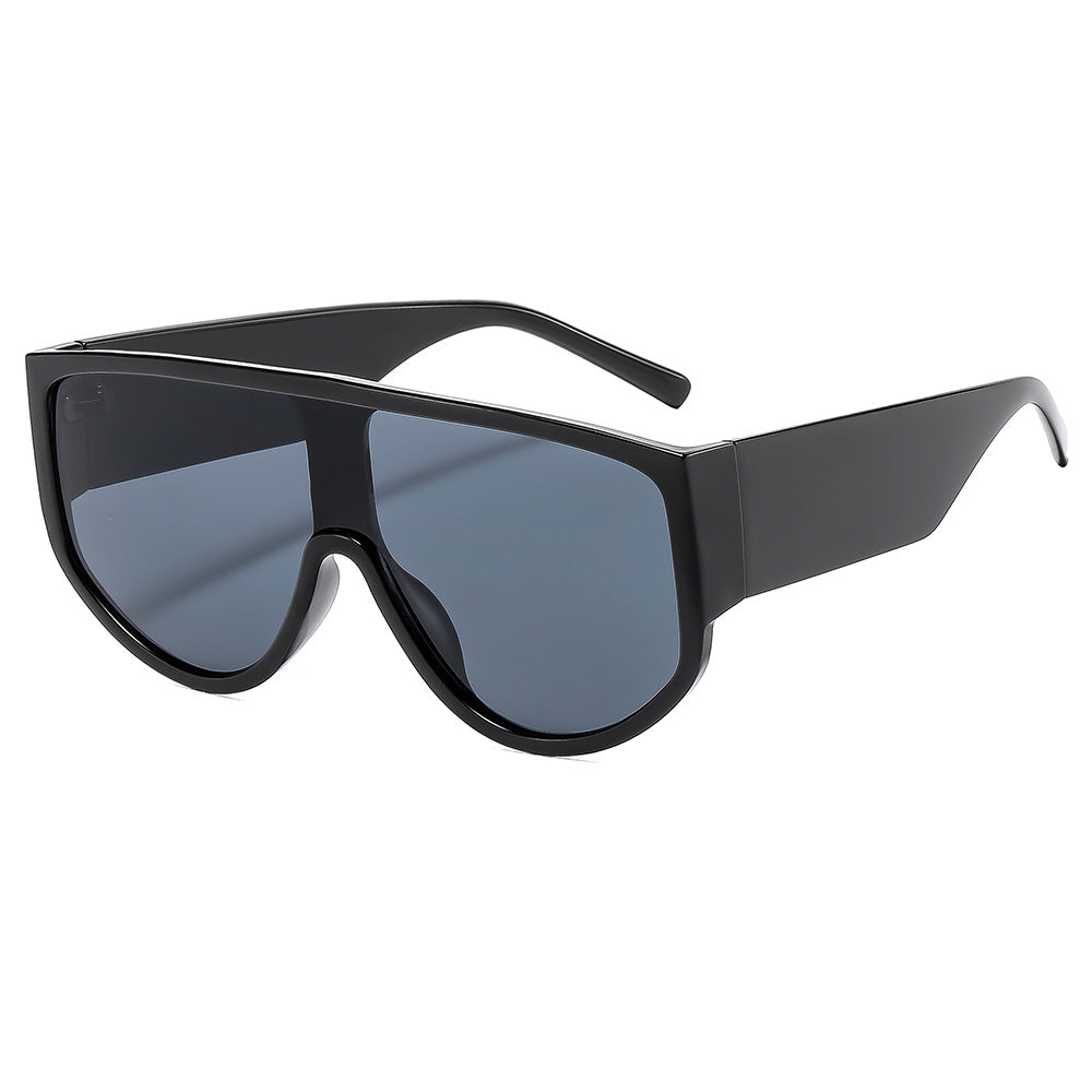 Damen Fashion-Sonnenbrille mit futuristischem, transparentem Rahmen und großem Schutz Karnz