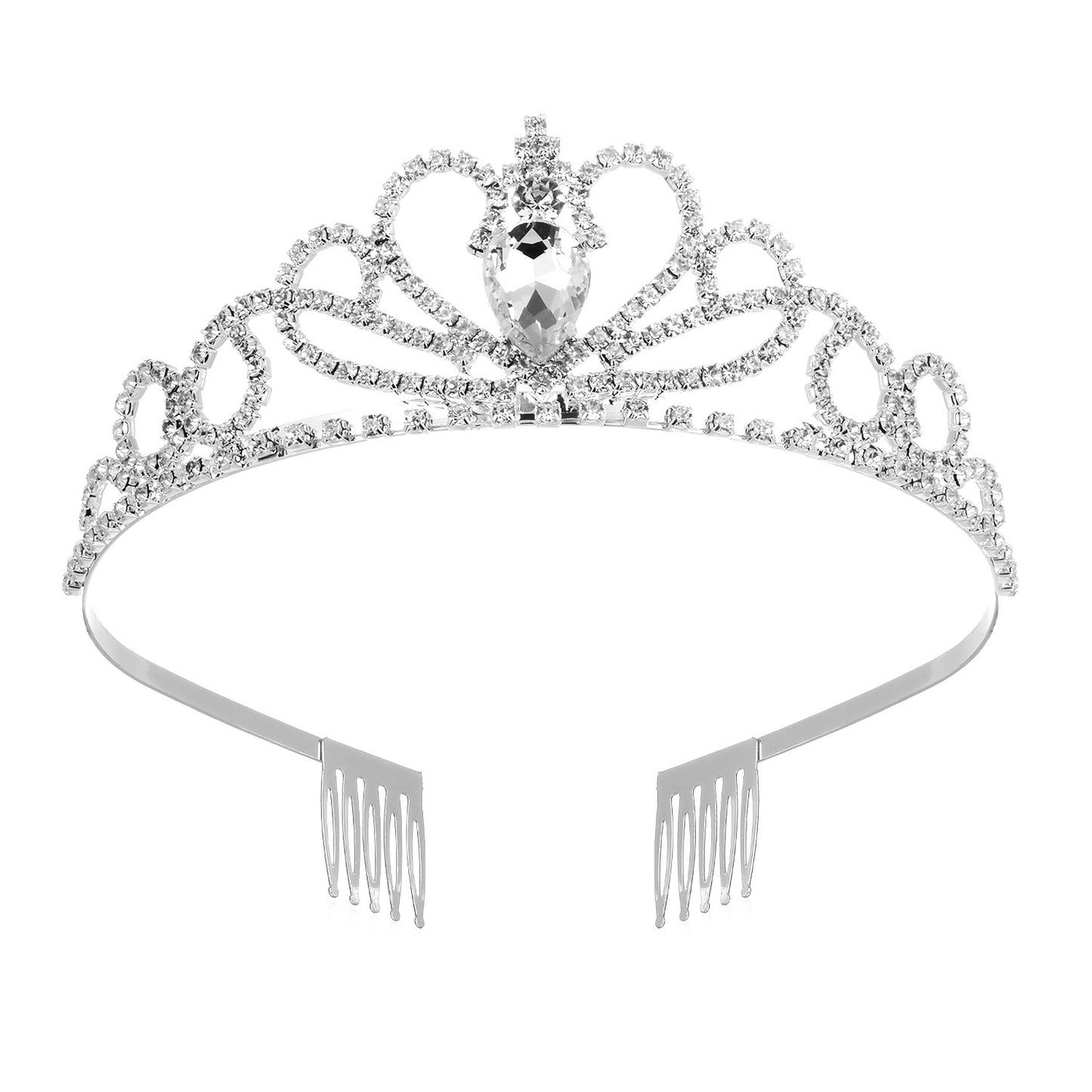 Damen Glamouröse Kristall Tiara Karnz