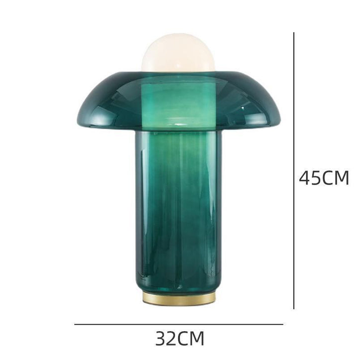 Moderne Tischleuchte mit elegantem Glasschirm